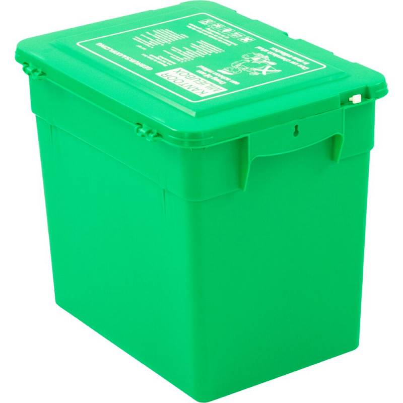 Affaldsspand, V-Part, gr&oslash;n, plast, 30 l, med l&aring;g og hank