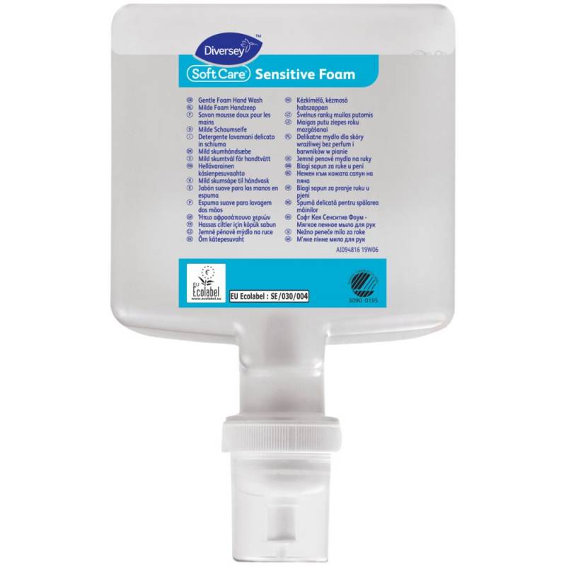 Skums&aelig;be, Diversey Soft Care Sensitive, 1,3 l, uden farve og parfume *Denne vare tages ikke retur*