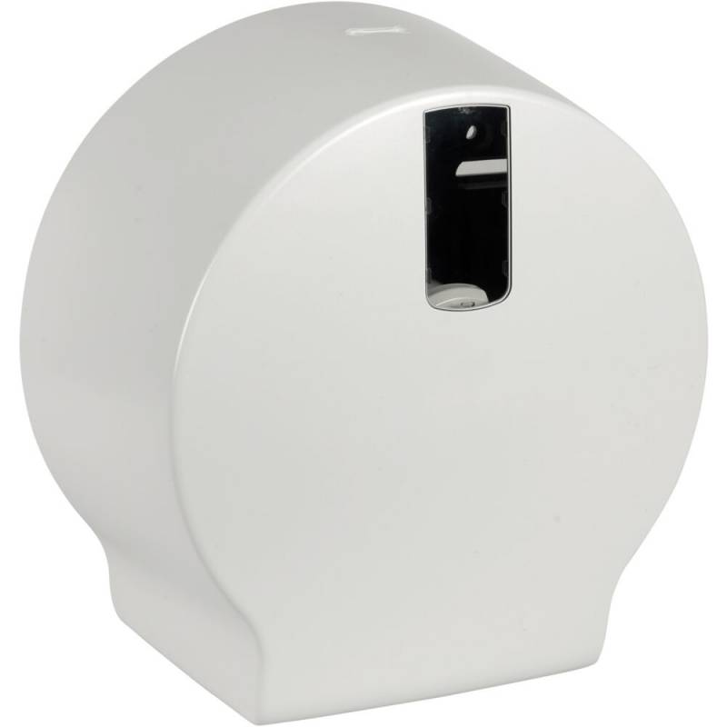 Dispenser, Classic Recycled, Mini, 12x26x26cm, &Oslash;20cm, hvid, plast, til mini jumboruller, restrullefunktion