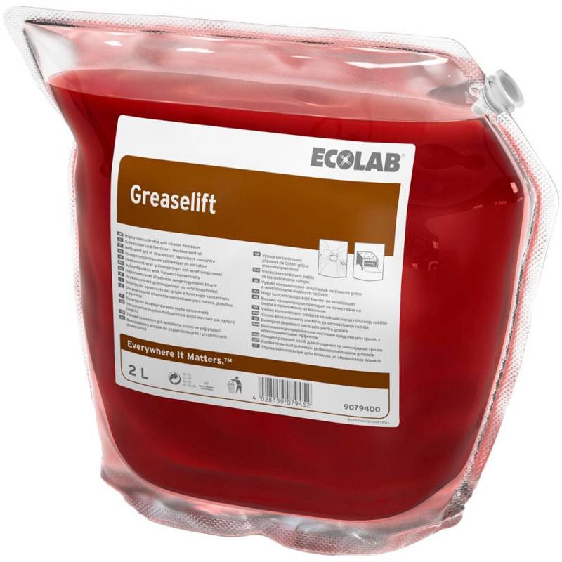 Ovn- og grillreng&oslash;ring, Ecolab Greaselift, 2 l, med farve og parfume