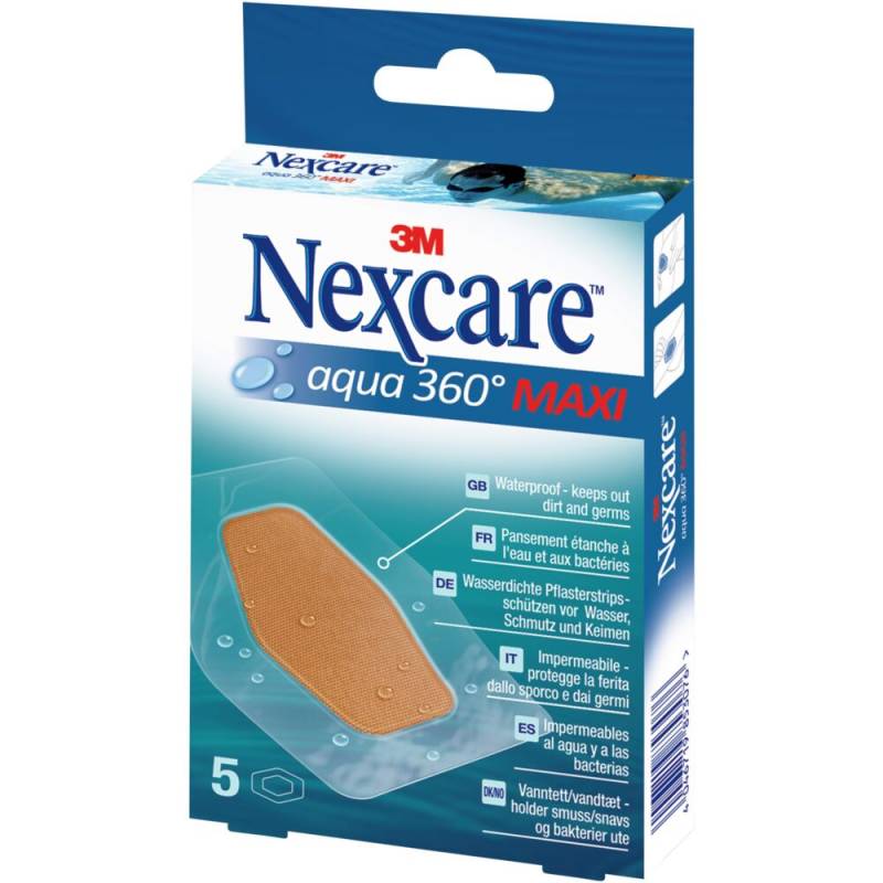 H&aelig;fteplaster, Nexcare Aqua 360, Maxi, 88x59mm, PU/acrylat, latexfri, usteril, engangs *Denne vare tages ikke retur*