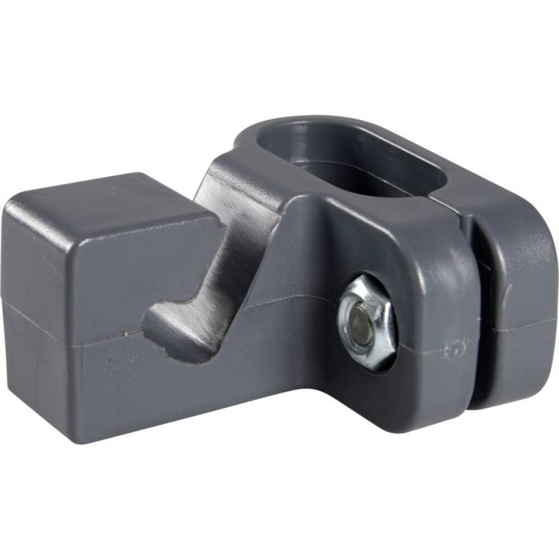 Beslag, til reng&oslash;ringsvogn, Vileda Origo, 4,5x5cm, gr&aring;, plast, s-connector, venstre *Denne vare tages ikke retur*