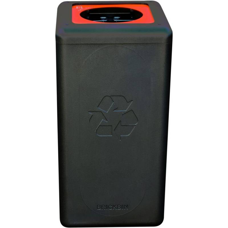 Affaldsspand, BrickBin, sort, HDPE, 65 l, sort/orange, med s&aelig;kkeholder *Denne vare tages ikke retur*