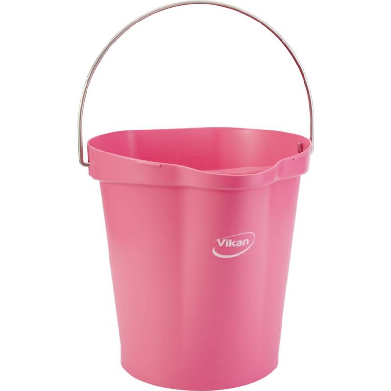 Spand til f&oslash;devarer, Vikan, 31,8x32,5cm, 12 l, pink, PP/rustfrit st&aring;l, med h&aelig;ldetud *Denne vare tages ikke retur*