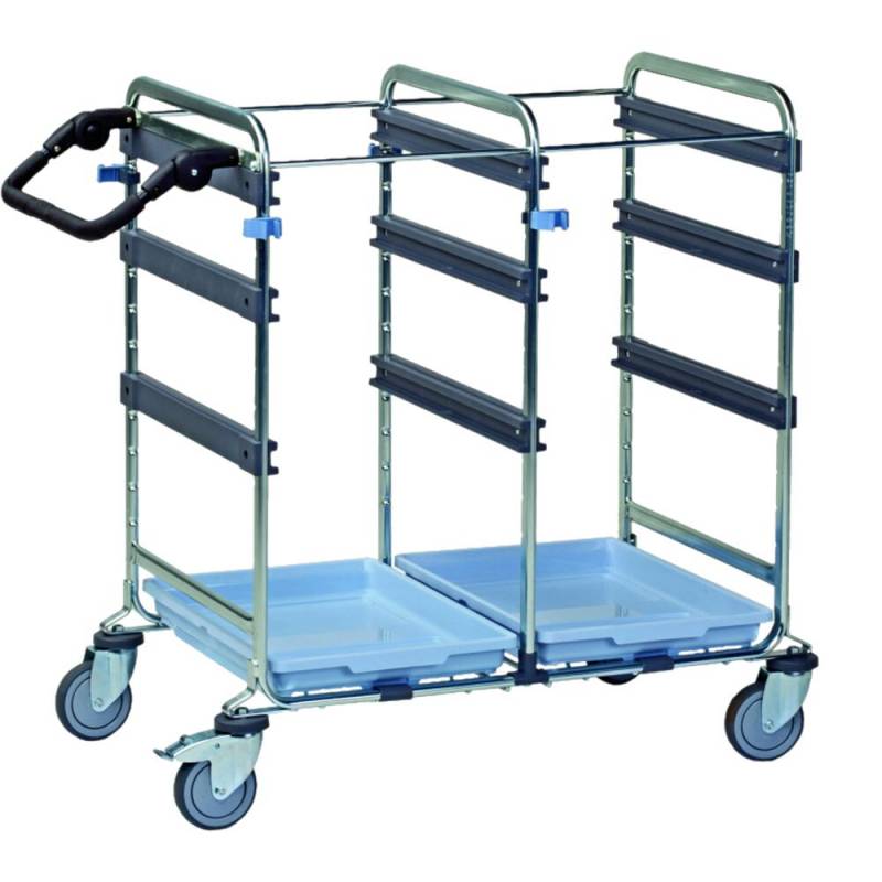 Reng&oslash;ringsvogn, Vileda Origo 500 HH, 84x66x103cm, gr&aring;, pulverlakeret st&aring;l, til fugtsystem, med tilbeh&oslash;r, f&aelig;rdigmonteret *Denne vare tages ikke retur*