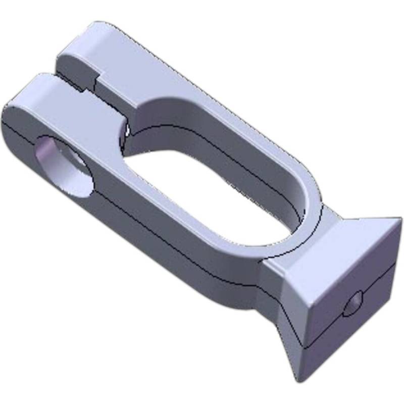 Beslag, til reng&oslash;ringsvogn, Vileda Origo, 5,3x4,3cm, gr&aring;, plast, clipsbeslag *Denne vare tages ikke retur*