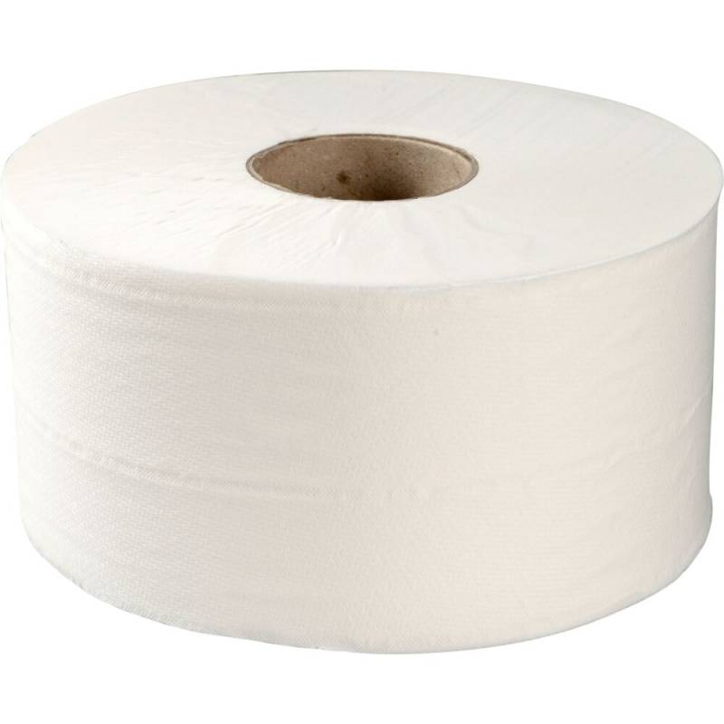 Jumborulle, ABENA Care-Ness Excellent Minus, 2-lags, Mini, 190m x 9,5cm, &Oslash;19,5cm, hvid, nyfiber