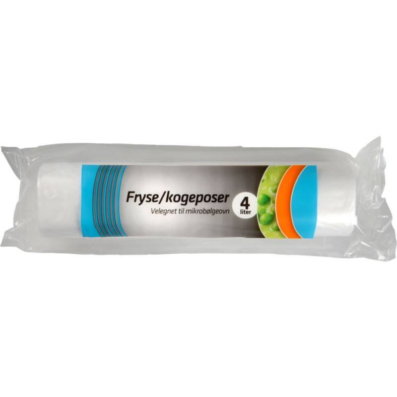 Koge- og frysepose, Consumer, 4 l, klar, HDPE/virgin, 20x38cm