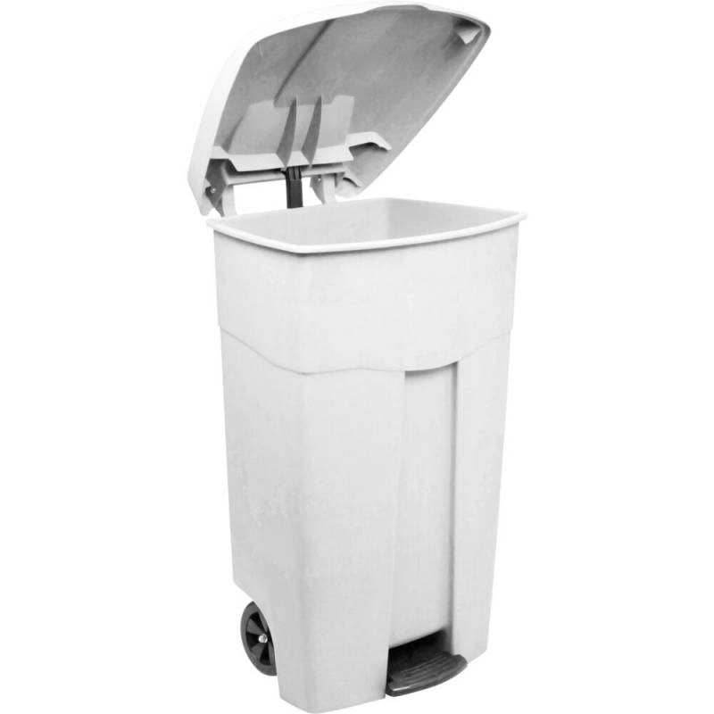 Affaldscontainer, V-Part, hvid, plast, 125 l, med h&aring;ndtag, til udend&oslash;rs *Denne vare tages ikke retur*