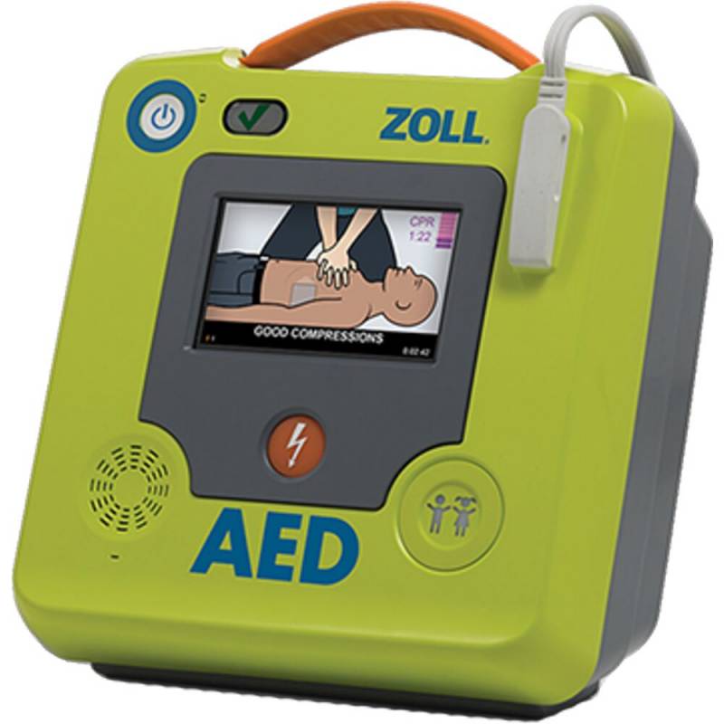 Hjertestarter, Zoll AED 3, 12,7x23,6x24,7cm, gr&oslash;n *Denne vare tages ikke retur*