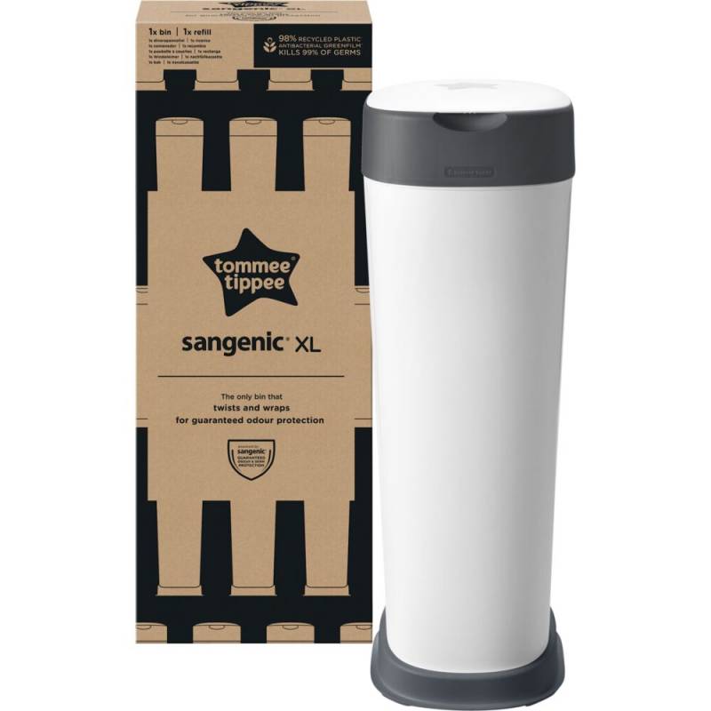 Blespand, Sangenic Twist&Click XL, hvid, plast, med gr&aring;t l&aring;g