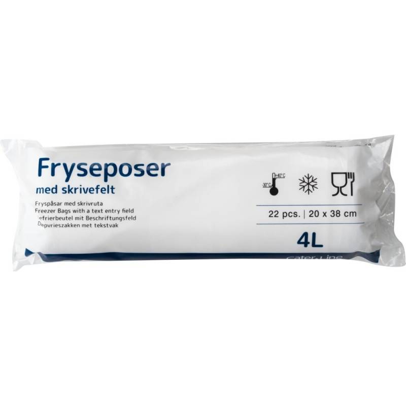 Frysepose, ABENA Cater-Line, 4 l, klar, LDPE/virgin, 20x38cm