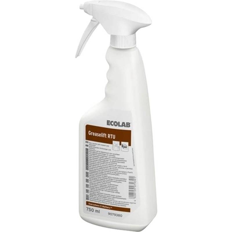 Ovn- og grillreng&oslash;ring, Ecolab Greaselift, 750 ml, klar-til-brug, med farve og parfume
