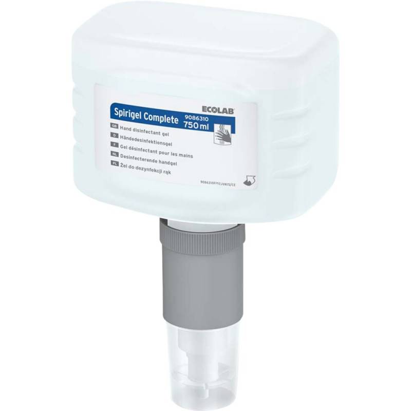 H&aring;nddesinfektionsgel, Ecolab Spirigel Complete, 750 ml, 85\% ethanol