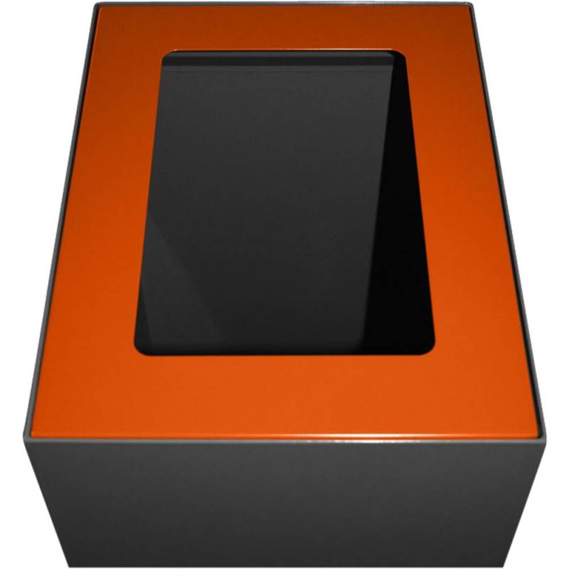 Topindsats V-Part, orange, pulverlakeret st&aring;l, &aring;bent indkast, til modulopbygget serie, 55 og 60 liter *Denne vare tages ikke retur*