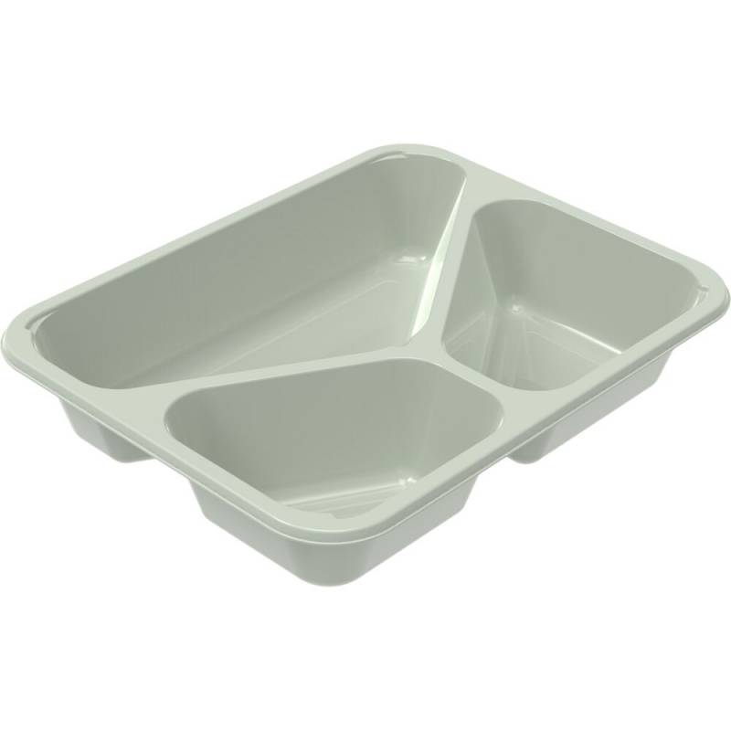 Bakke, C 2227-3F, 22,7x17,8x4,3cm, 1025 ml, evolve, CPET, 3-rums, 545/280/200 ml, standard serie, hovedret, 72 % RPET - 28 % PET