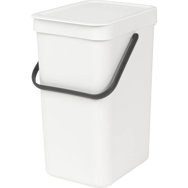 Affaldsspand, Brabantia Sort & Go, lysegr&aring;, plast, 12 l, forberedt til v&aelig;gmontering inkl. materialer *Denne vare tages ikke retur*