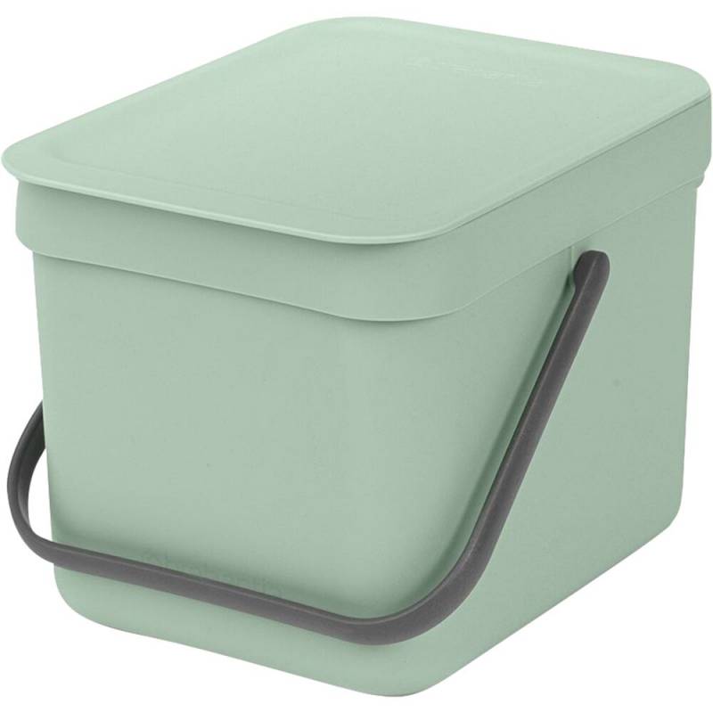 Affaldsspand, Brabantia Sort & Go, jade gr&oslash;n, plast, 6 l, forberedt til v&aelig;gmontering inkl. materialer *Denne vare tages ikke retur*