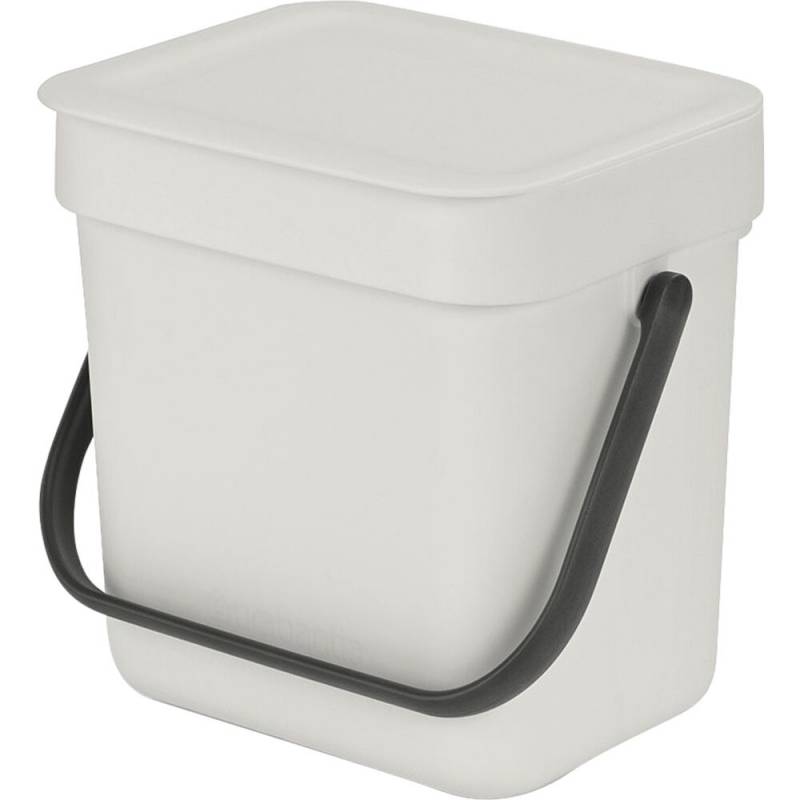 Affaldsspand, Brabantia Sort & Go, lysegr&aring;, plast, 3 l, ekskl. v&aelig;gbeslag *Denne vare tages ikke retur*