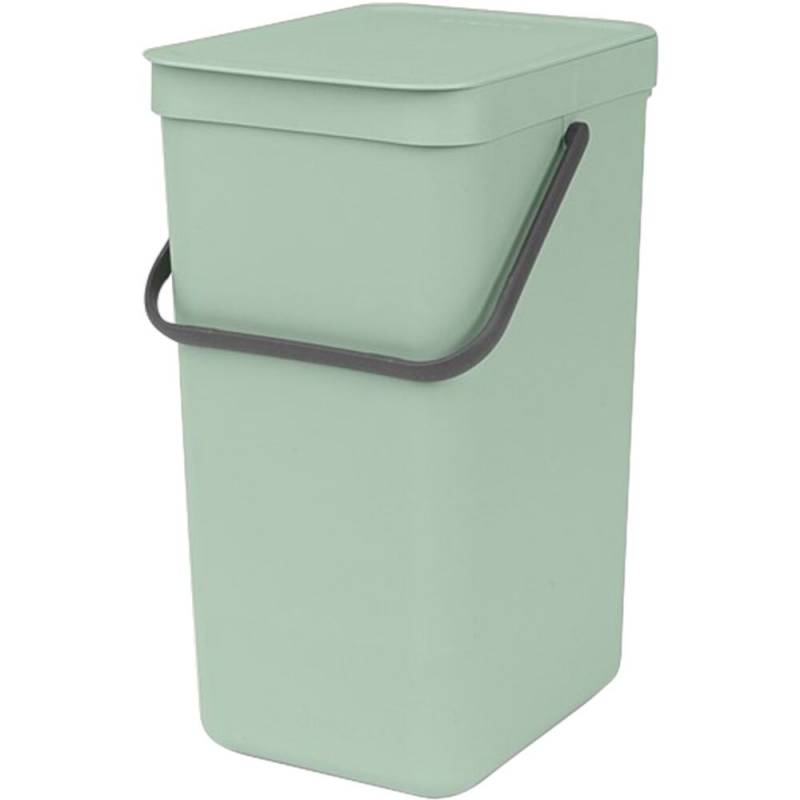 Affaldsspand, Brabantia Sort & Go, jade gr&oslash;n, plast, 16 l, forberedt til v&aelig;gmontering inkl. materialer *Denne vare tages ikke retur*
