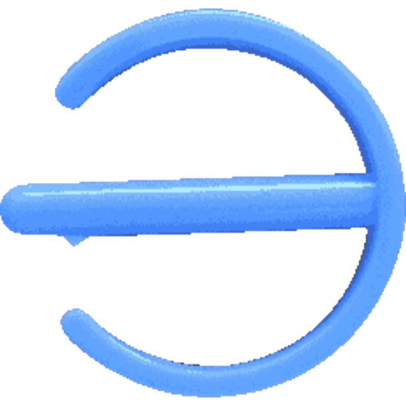 Clips, til fremf&oslash;rer, bl&aring;, plast *Denne vare tages ikke retur*