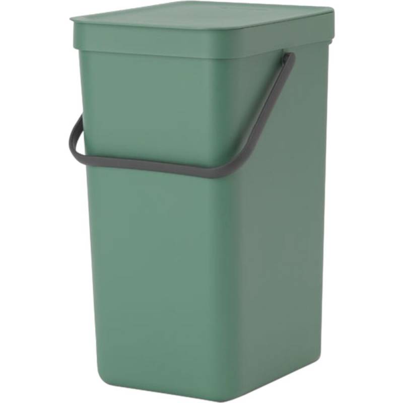 Affaldsspand, Brabantia Sort & Go, gr&oslash;n, plast, 16 l, forberedt til v&aelig;gmontering inkl. materialer *Denne vare tages ikke retur*