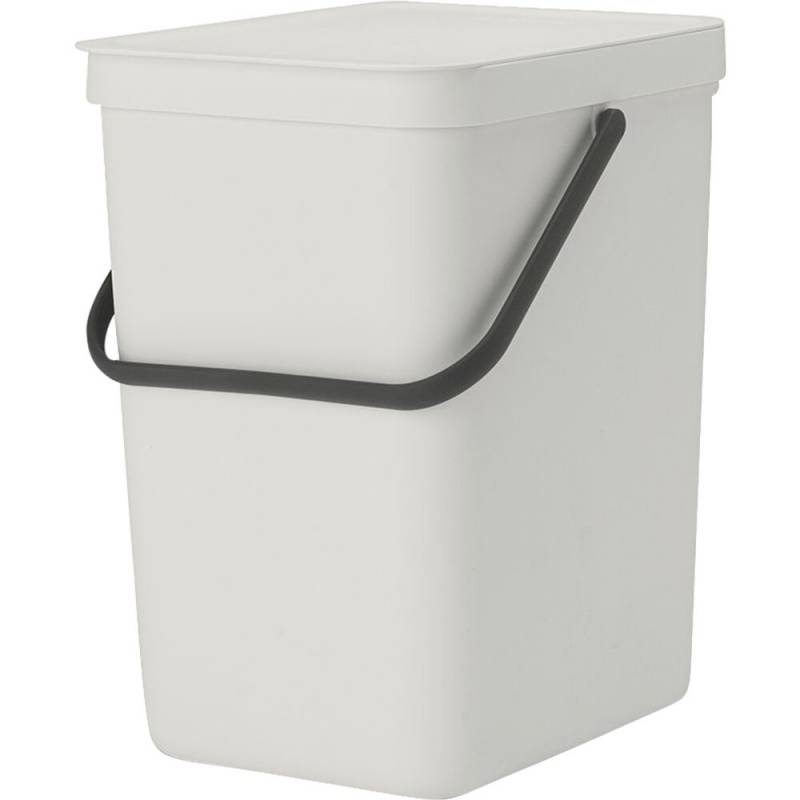 Affaldsspand, Brabantia Sort & Go, lysegr&aring;, plast, 25 l, ekskl. v&aelig;gbeslag *Denne vare tages ikke retur*