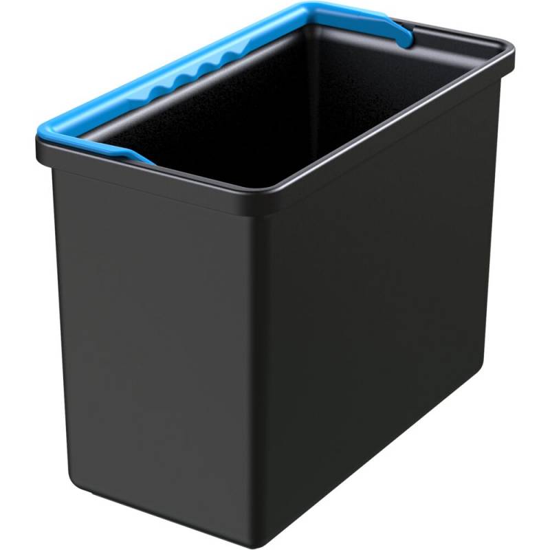 Inventarspand, Nordic Recycle Trolley 2.0, 30,1x16x23,7cm, sort, genanvendt plast, 7 l, med bl&aring; hank