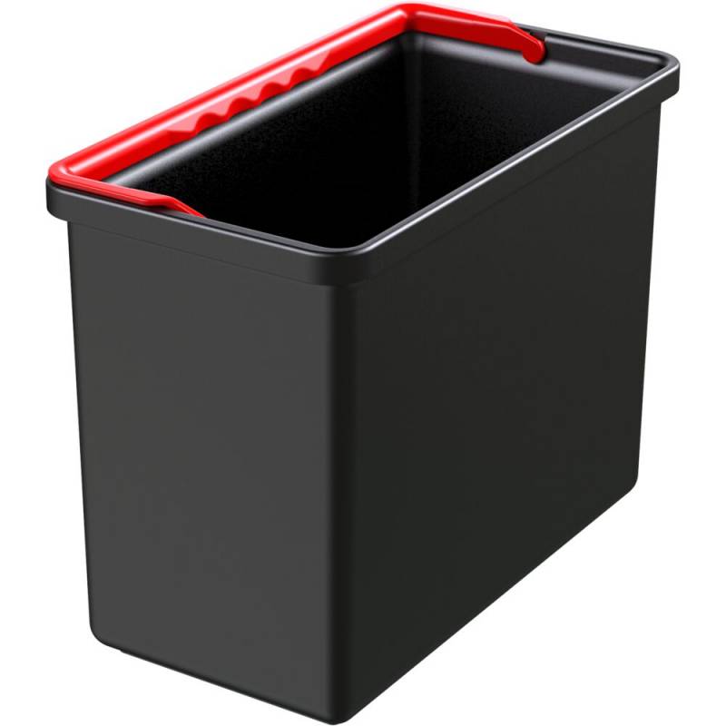 Inventarspand, Nordic Recycle Trolley 2.0, 30,1x16x23,7cm, sort, genanvendt plast, 7 l, med r&oslash;d hank