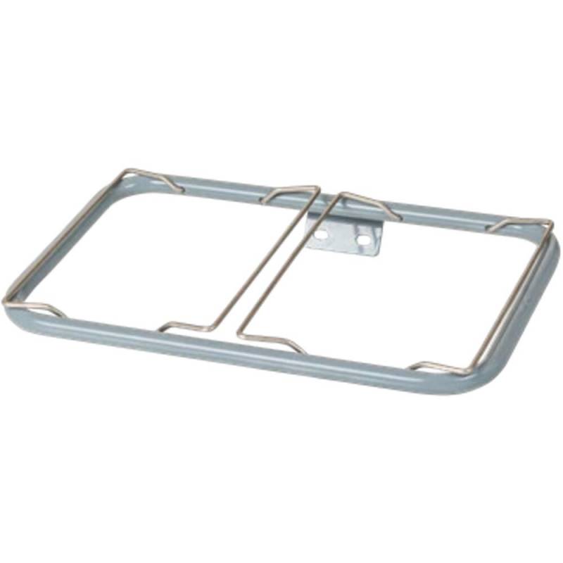 Poseholder, Tina Trolleys Exclusive, Exclusive, 480x330x75mm, s&oslash;lv, pulverlakeret st&aring;l, skr&aring;, dobbelt, til 60 ltr. poser *Denne vare tages ikke retur*