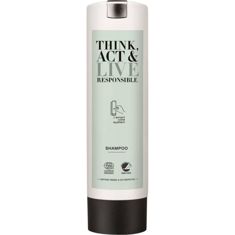 Shampoo, Think, Act & Live Responsible, 300 ml, Smart Care System, ogs&aring; til p&aring;fyldning.