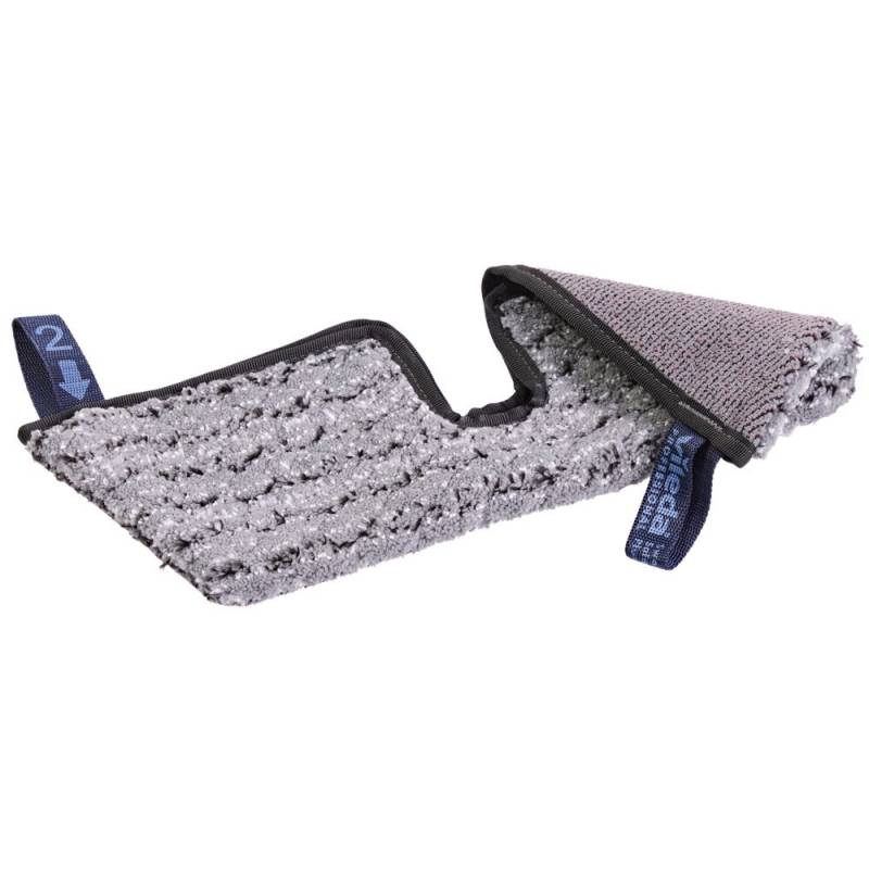Skrubbemoppe, Vileda Swep Duo r-SafetyPlus Pro, gr&aring;, polyester, 35 cm, lommer, 35% genanvendt *Denne vare tages ikke retur*