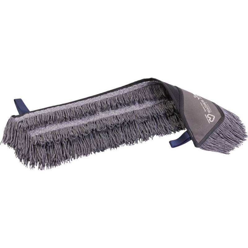 Moppe, Vileda Swep Single r-MicroTech Pro, gr&aring;, polyester/PP, 65 cm, lommer, 47% genanvendt *Denne vare tages ikke retur*