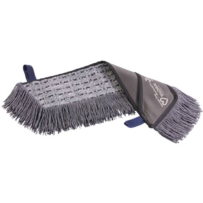 Moppe, Vileda Swep Single r-MicroCombi Pro, gr&aring;, polyester/PP, 50 cm, med lommer, 38% genanvendt plast *Denne vare tages ikke retur*