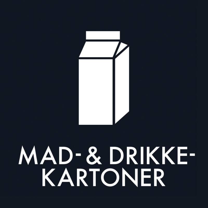 Piktogram, 12x12cm, sort, folie, til mad- og drikkekartoner, selvkl&aelig;bende