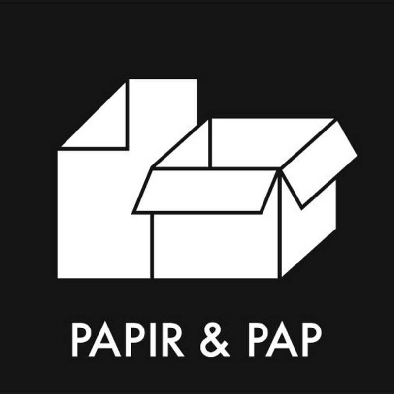 Piktogram, 12x12cm, sort, folie, til papir & pap, selvkl&aelig;bende