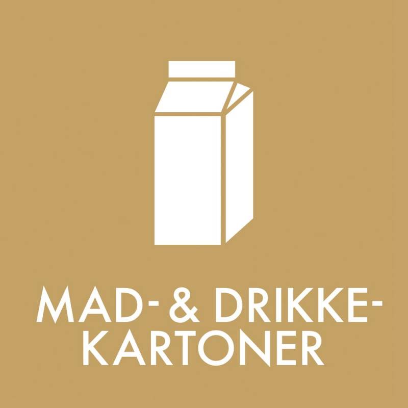 Piktogram, 6x6cm, brun, folie, til mad- og drikkekartoner, selvkl&aelig;bende