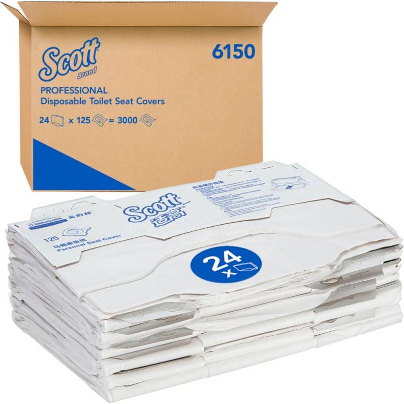 Toilets&aelig;depapir, Kimberly-Clark, 1-lags, 40x38cm, hvid, nyfiber *Denne vare tages ikke retur*