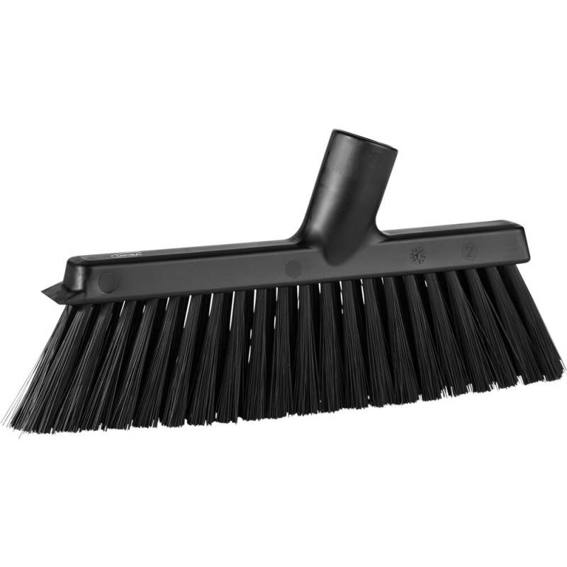 Fejekost, Vikan, sort, polyester/PP/rustfrit st&aring;l, 25 cm, medium *Denne vare tages ikke retur*
