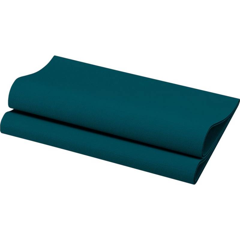 Middagsserviet, Dunisoft, 1/4 fold, 40x40cm, ocean teal, bio *Denne vare tages ikke retur*