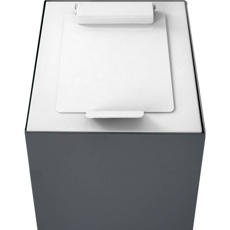 L&aring;g, V-Part Modular waste, hvid, pulverlakeret st&aring;l, soft close, til modulopbygget serie, 55 og 60 liter *Denne vare tages ikke retur*