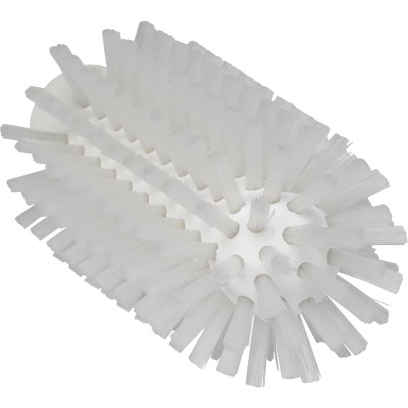R&oslash;rb&oslash;rstehoved, Vikan, 14,5cm, &Oslash;6,3cm, hvid, polyester/PP/rustfrit st&aring;l, stiv *Denne vare tages ikke retur*