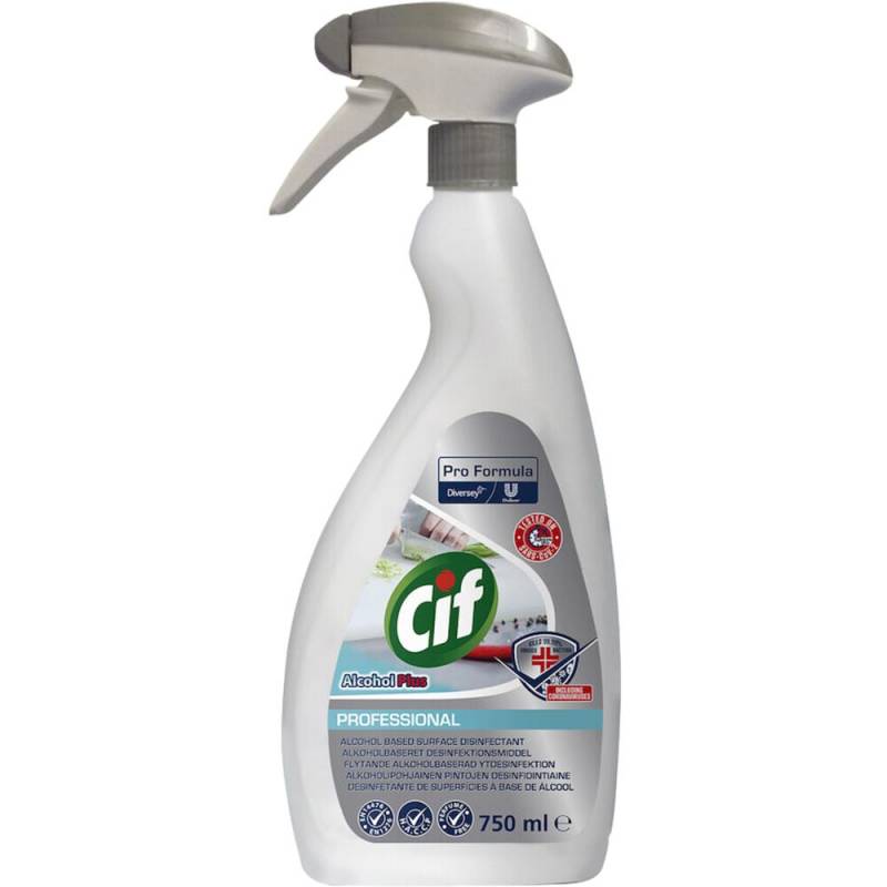 Overfladedesinfektion, Diversey CIF, 750 ml, klar-til-brug, uden farve og parfume *Denne vare tages ikke retur*
