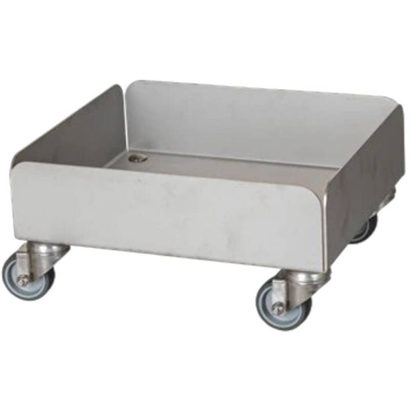 Dunkvogn, Tina Trolleys, 305x265x150mm, s&oslash;lv, rustfrit st&aring;l, til 25 kg dunke