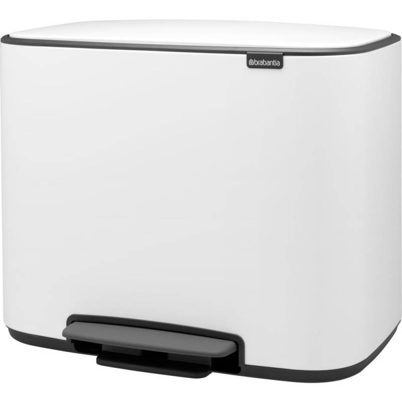 Pedalspand, Brabantia Bo, hvid, st&aring;l, 36 l, plast inderspand, og soft close l&aring;g