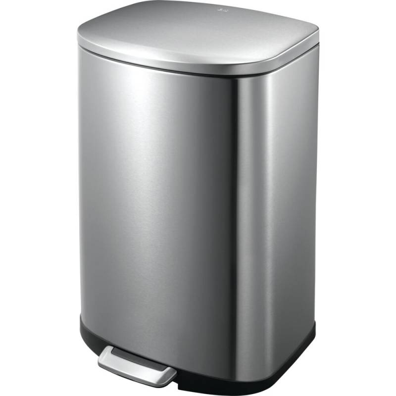 Pedalspand, EKO Della, st&aring;l mat, rustfrit st&aring;l, 50 l, med plast inderspand og soft close, fingeraftryksfri
