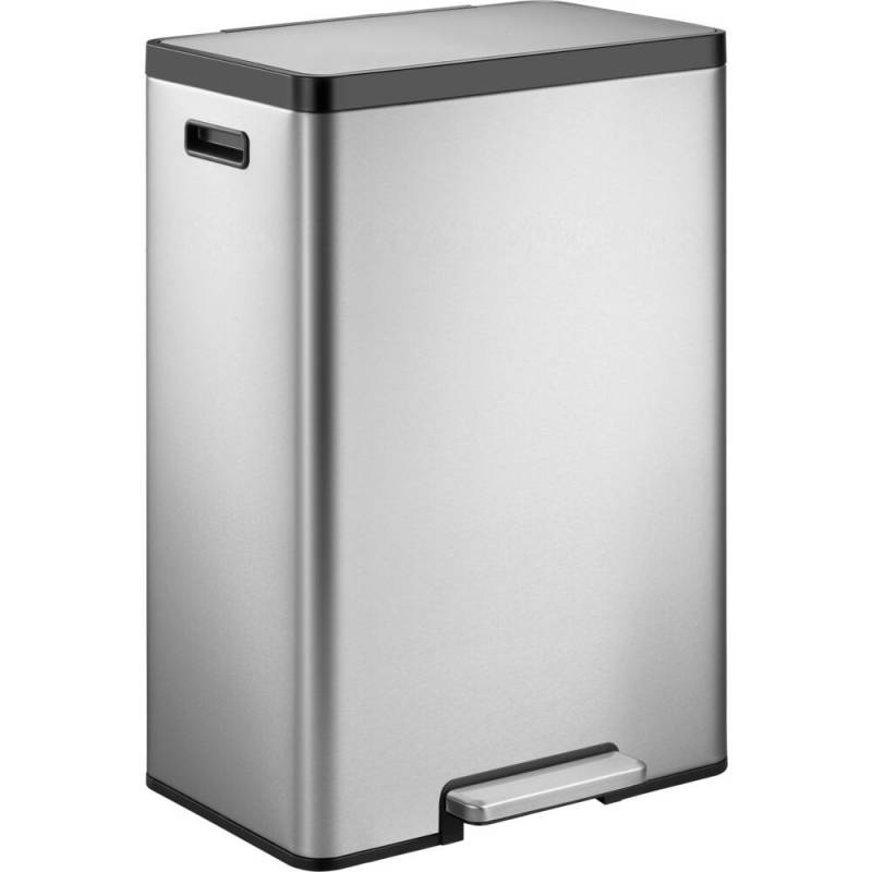 Pedalspand, EKO Casa, st&aring;l mat, rustfrit st&aring;l, 30 l, plast inderspand, soft close, fingeraftryksfri