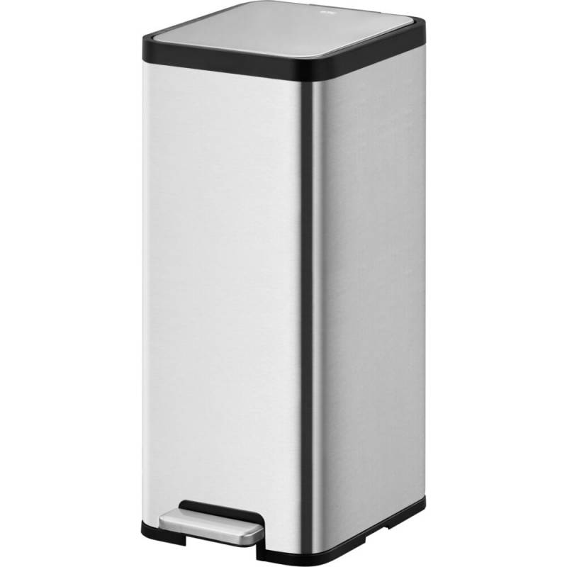 Pedalspand, EKO Ecomaid, st&aring;l mat, rustfrit st&aring;l, 30 l, plast inderspand, soft close og fingeraftryksfri