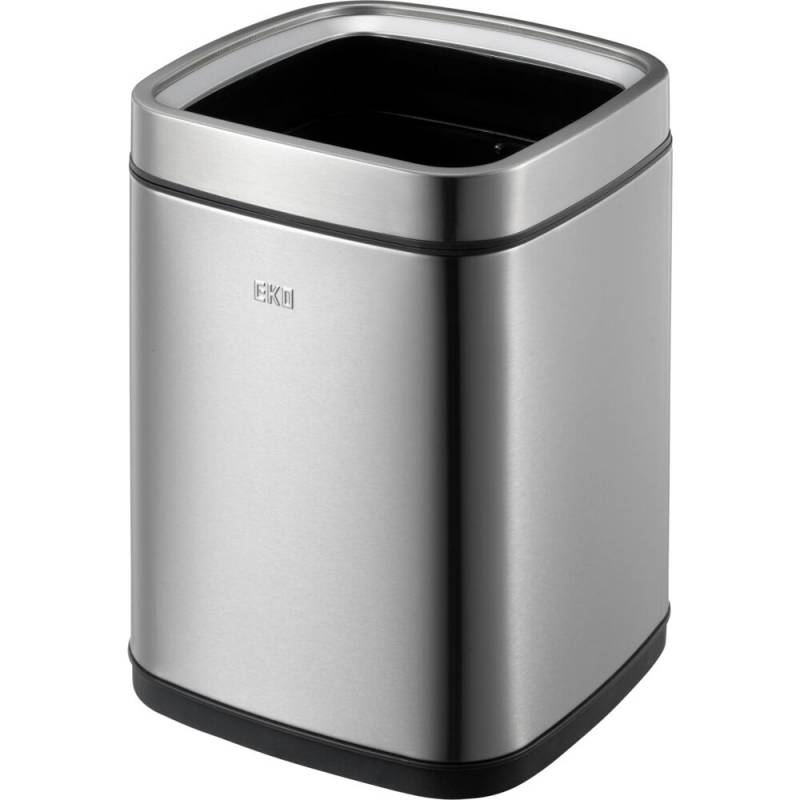 Affaldsspand, EKO Laguna, st&aring;l mat, rustfrit st&aring;l, 9 l, med plast inderspand, fingeraftryksfri