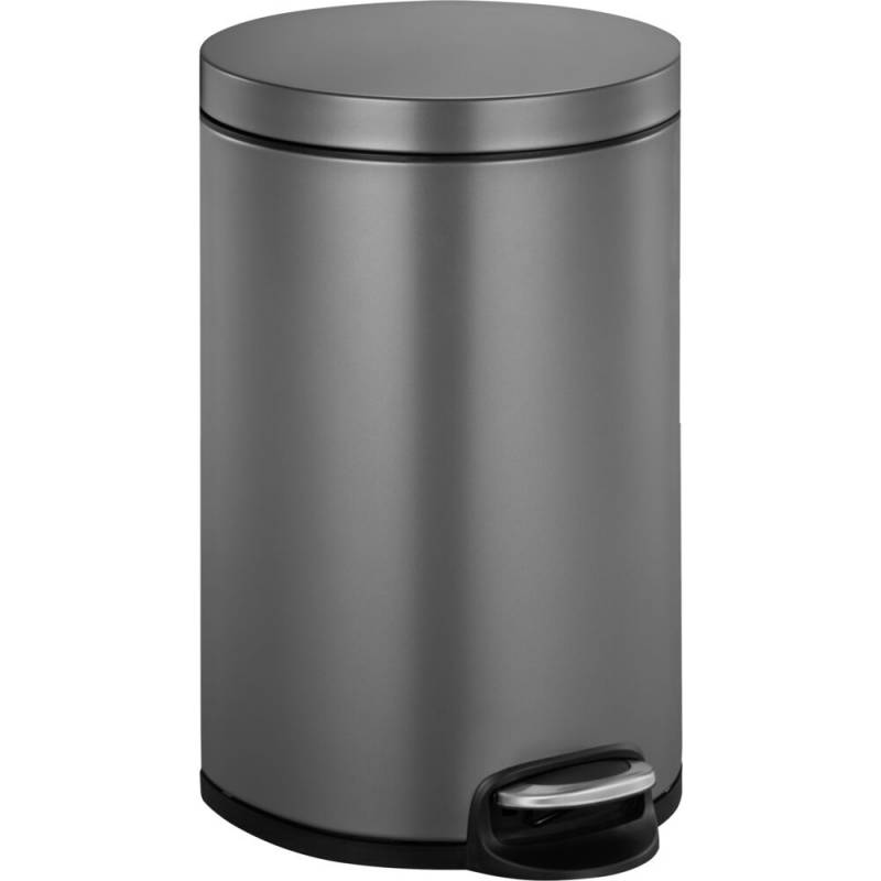 Pedalspand, EKO Serene, platinum, st&aring;l, 8 l, med plast inderspand og soft close
